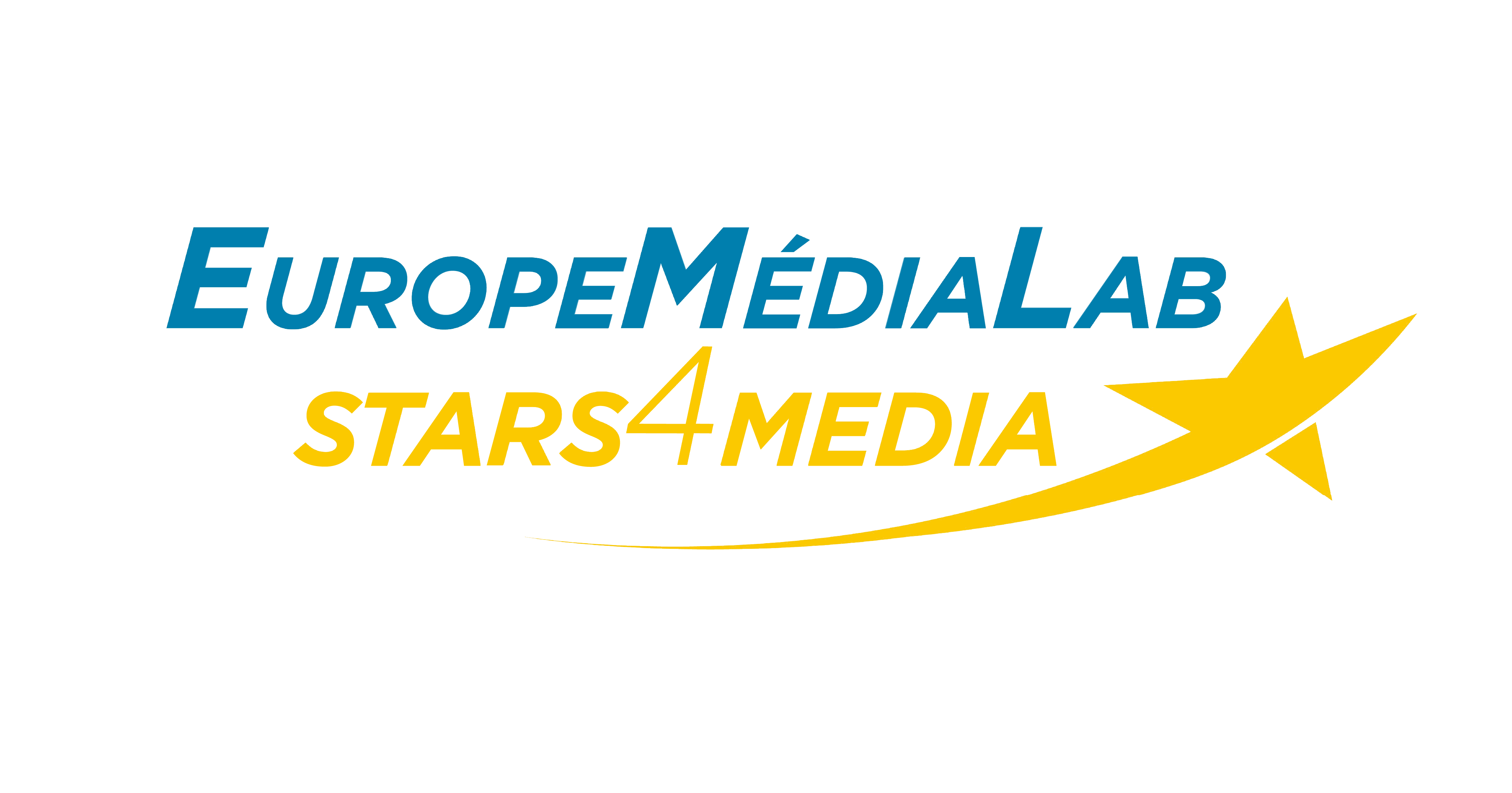 Europe MédiaLab logo blue and yellow