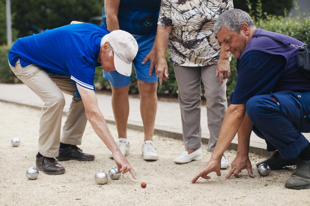 Petanque aan het buurtcentrum