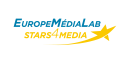 Europe MédiaLab logo blue and yellow
